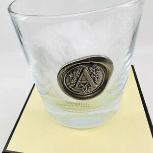 NEW English Pewter Company Old Fashioned Shot Glass With Monogram Initial A